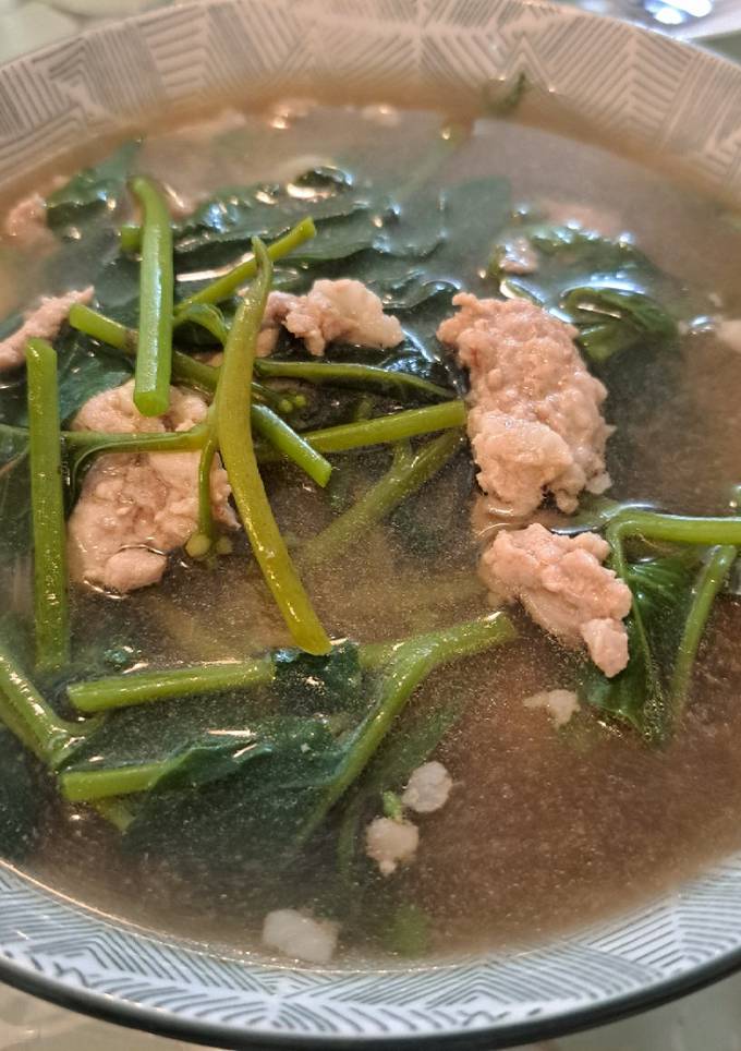 รูปของ ต้มผักปลังหมูสับ