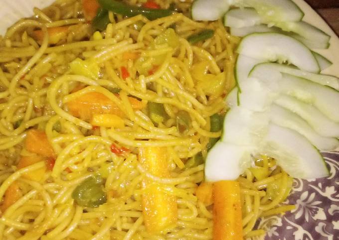 A picture of Vegetables Spaghetti.