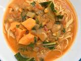 A picture of Red Curry Vegetable Noodle Soup.