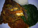 A picture of Ugali,fishstew &veges #mystaplefoodrecipecontest #4weekchallenge.