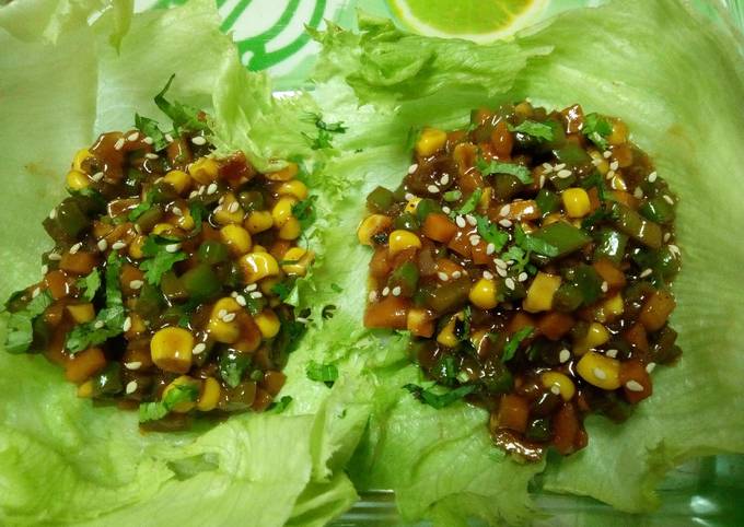 A picture of Mix Vegetable Lettuce Wrap#themechallenge.