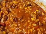 A picture of Three Bean Vegetable Chili 🌶️.