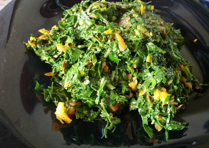 A picture of Fried kales/sukuma wiki.