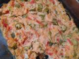 A picture of Okra Tomato Casserole #2 (low carb variant).