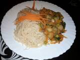 A picture of Spaghetti &mixed greens#festivecontest Nairobieast#uthormarathon.