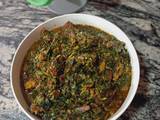 A picture of Vegetable egusi soup.