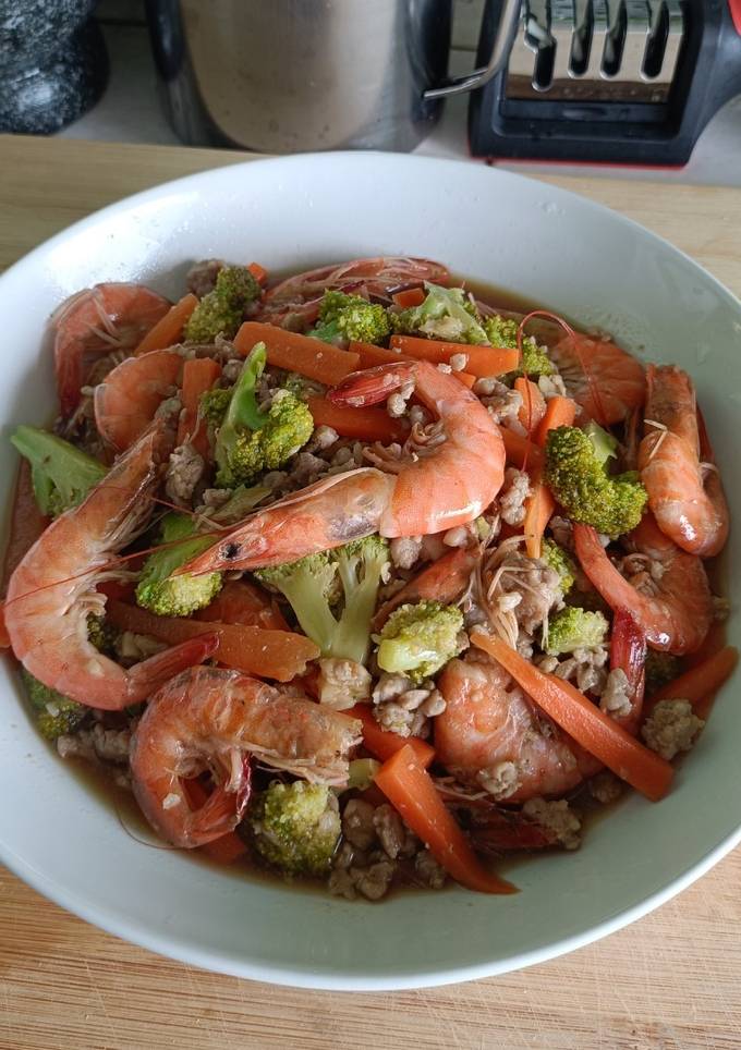 รูปของ กุ้งผัดบล็อกโคลี่