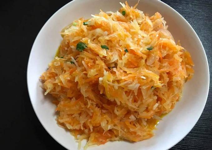 A picture of Fried Carrots and Cabbage #vegetablescontest.