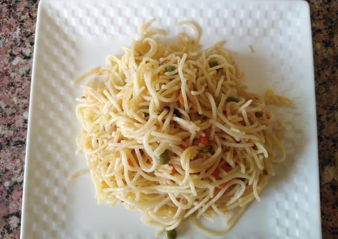 A picture of Vegetable spaghetti #themechallenge.