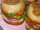 A picture of Home-made burgers.