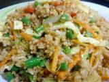 A picture of Left over fried vegetable rice.