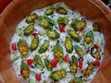 A picture of Okra/lady finger dip#recipemarathon.