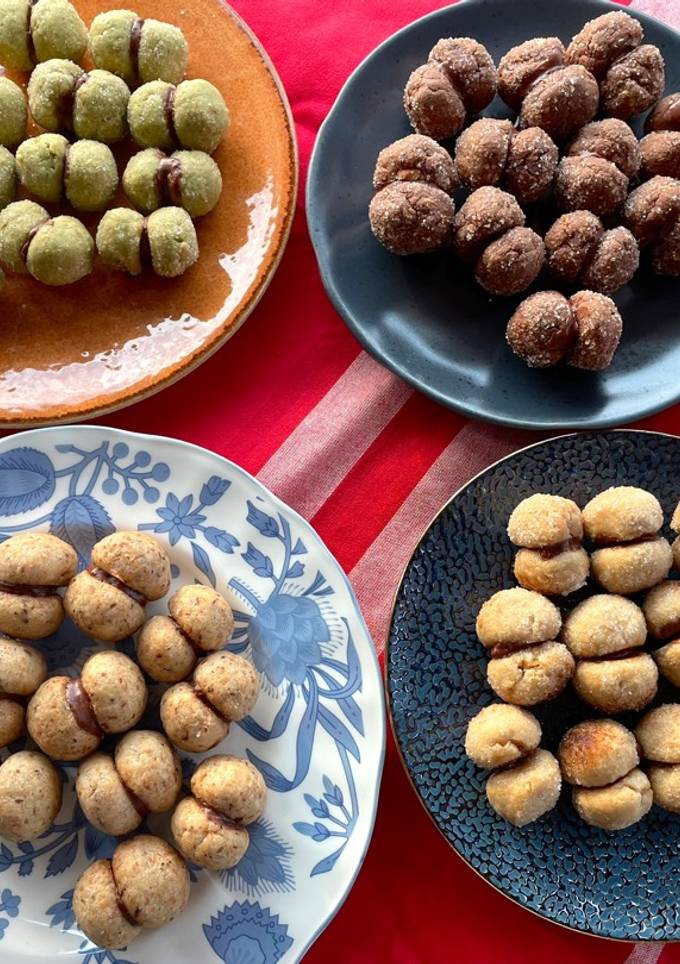 รูปของ คุกกี้Kiss (Italian Hazelnut Cookies: Baci di dama) 🍪🥠🌰