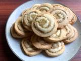 A picture of Pistachio Pinwheel Cookies.