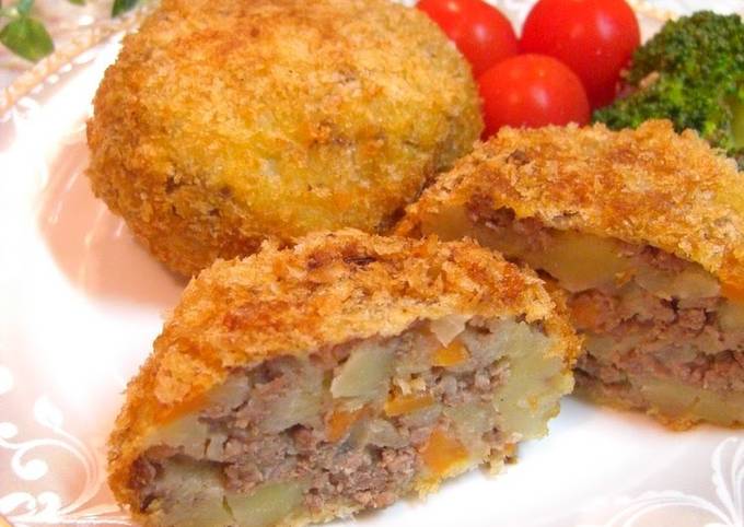 A picture of Ground Meat and Vegetable Butter Flavored Croquettes.