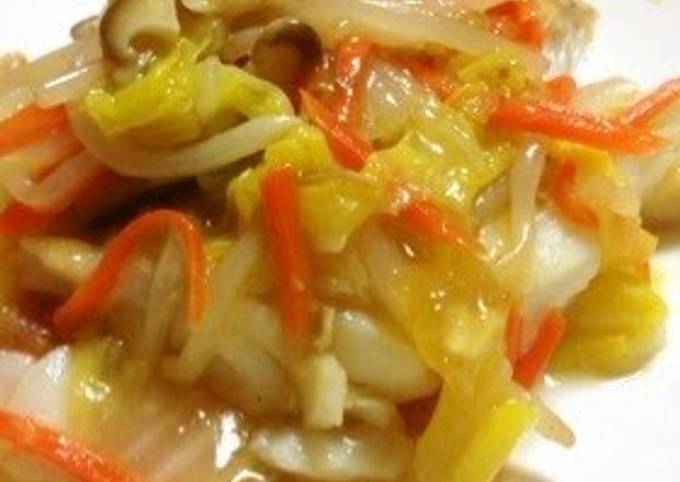 A picture of ☆ Easy ☆ Cod and Vegetables in Ankake Sauce.