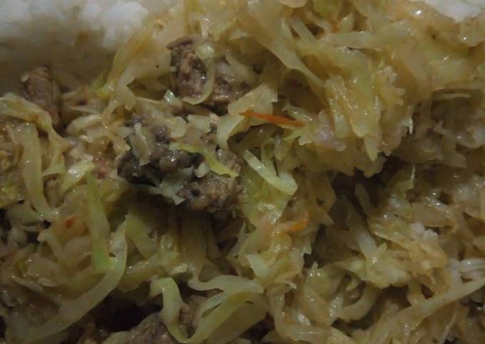 A picture of Cabbage mutton #4weeks challenge contest.