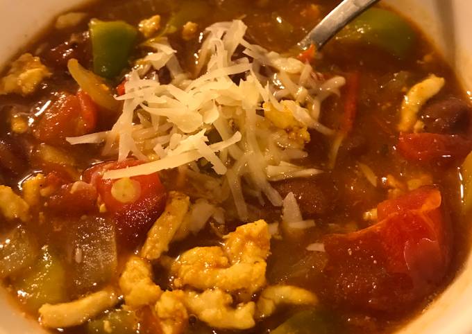 A picture of Garden Vegetable Turkey Chili.