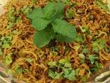 A picture of Mint vegetable pilau.