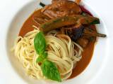 A picture of Thai Red Vegetables Curry Linguine.