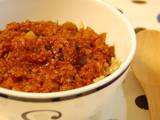 A picture of Vegetarian Chili Con Carne Vegetable Chili and Rice.