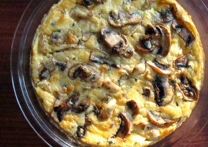 A picture of Savoury Clafoutis with Mushrooms.