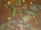 A picture of Vegetable Hamburger Soup.