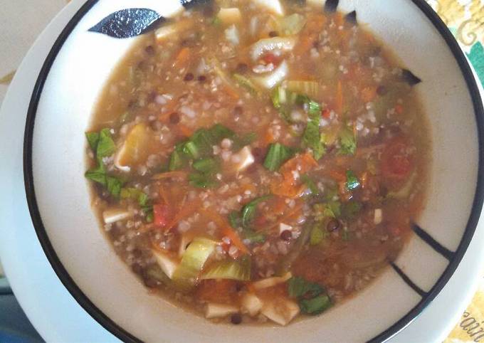 A picture of Delicious vegetable whole grain porridge/congee 全谷物蔬菜粥.