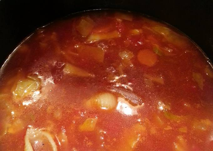 A picture of Rustic Vegetable Chickpea Soup.