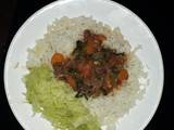 A picture of Rice,Cabbage,Meat Stew#festivedishcontestkakamega#authormarathon.