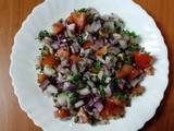 A picture of Onion & tomato' koshimbir' salad 🥗🧅🍅.