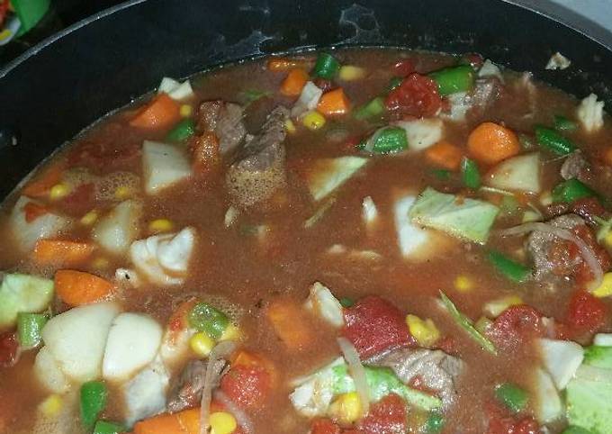 A picture of Beef Vegetable Soup.