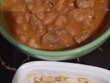 A picture of Bean Stew with buttered cabbage.