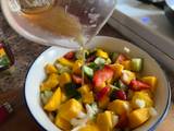 A picture of Mango-cucumber-strawberry salad.