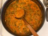 A picture of Mixed vegetables Sambhar.