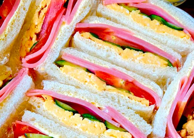 A picture of Vegetable Ham Egg Sandwiches.