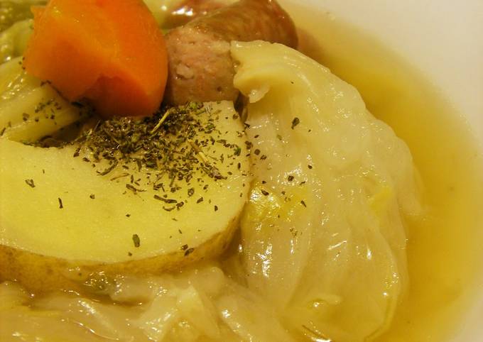 A picture of Vegetable-Packed Pot-au-Feu in the Pressure Cooker.