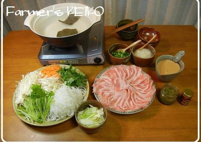 A picture of [Farmhouse Recipe] Shabu-Shabu with Shredded Vegetables.