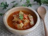 A picture of Easy Minestrone Packed with Vegetables.