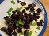 A picture of Roasted beetroot with tahini yoghurt.