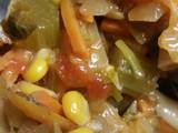 A picture of Vegetarian (Vegan) Garden Vegetable and Curry Soup.