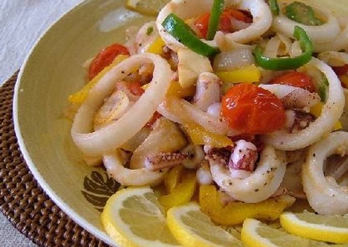 A picture of Squid & Vegetable Lemon-Butter Stir-fry.