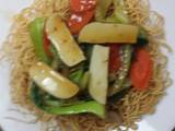 A picture of Crispy noodles and vegetables  (vegetarian bird's nest).