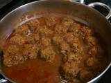 A picture of Meatballs with Vegetables in Tomato Sauce.