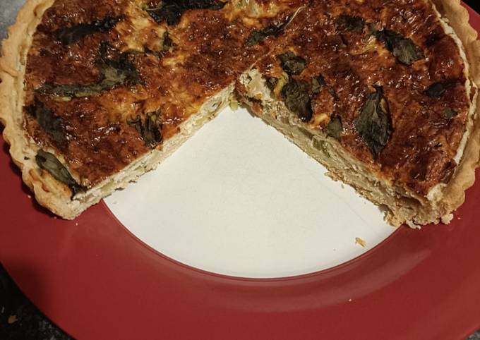 A picture of Cheese and Onion Quiche.