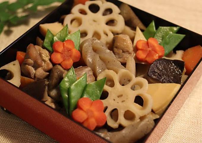 A picture of For Osechi! Cute & Extravagant With Decorative Vegetables - Chikuzen-ni.