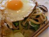 A picture of Stir Fried Udon Noodles with Lots Of Vegetables.