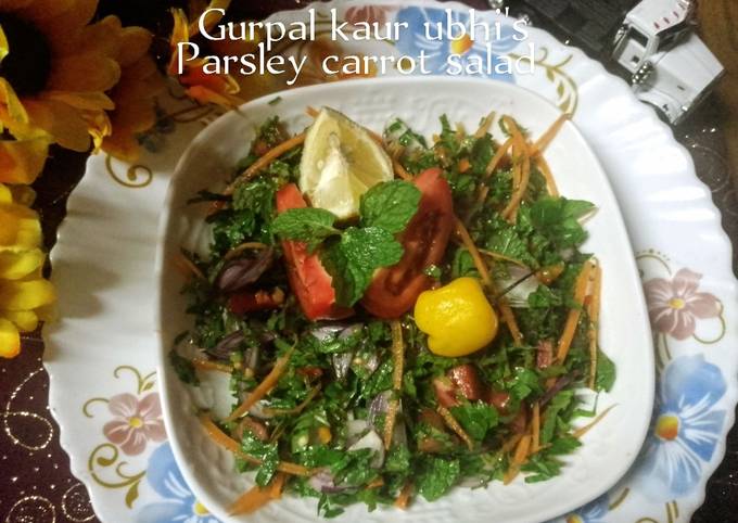 A picture of Parsley carrot salad 🥗.