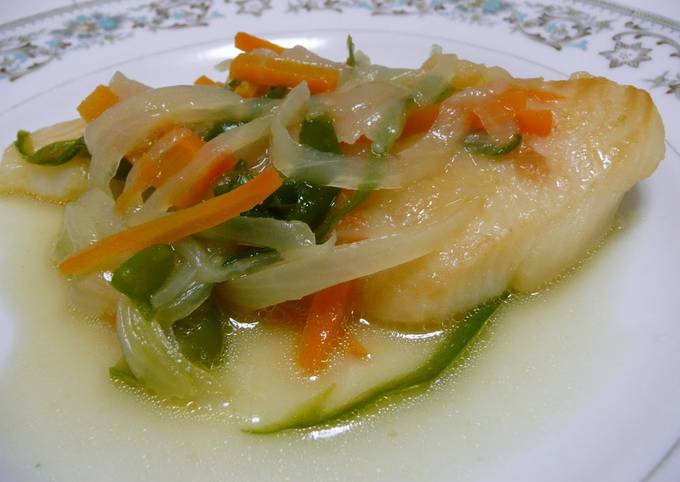 A picture of Plenty of Veggies! Oily Flounder Steamed Vegetables.