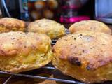 A picture of Batata Feta and Bacon Biscuits.